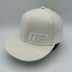 MusclePharm Hat Tapout Flat Brim Mens L/XL White TraxFlex Athletic Gym Style